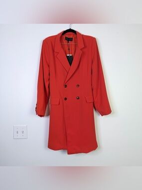 KENDALL + KYLIE | Orange Belted Asymmetric Mini Blazer Dress 12/14 NWT